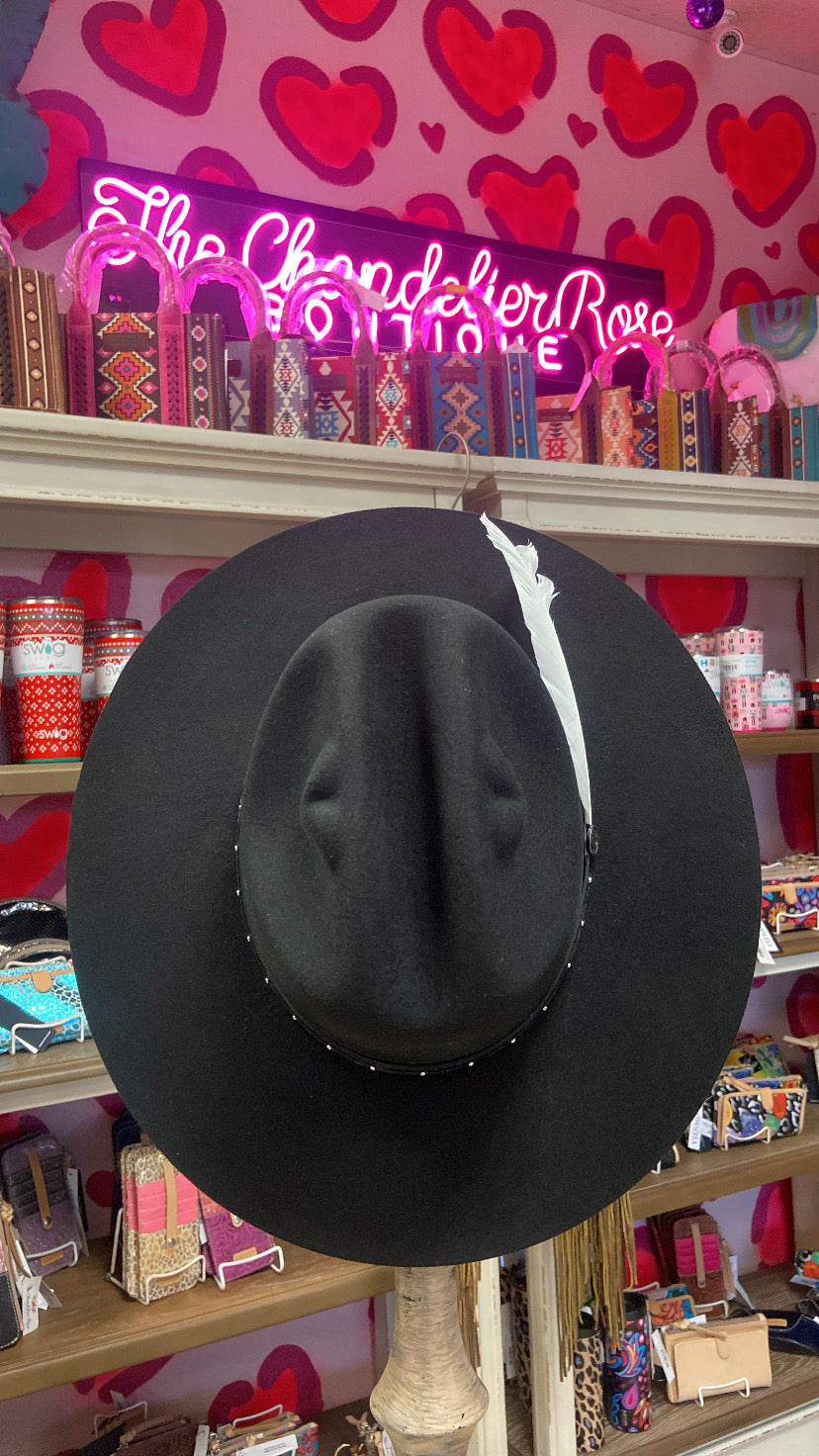 CORRAL DIXIE FELT HAT - BLACK