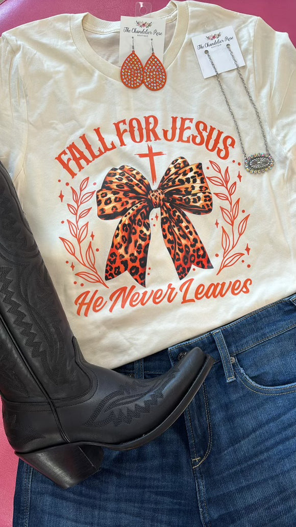 FALL FOR JESUS TEE - CREAM