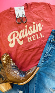 RAISIN' HELL TEE - BRICK