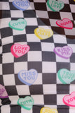 Keigan Mesh Top - Checkered Conversation Hearts