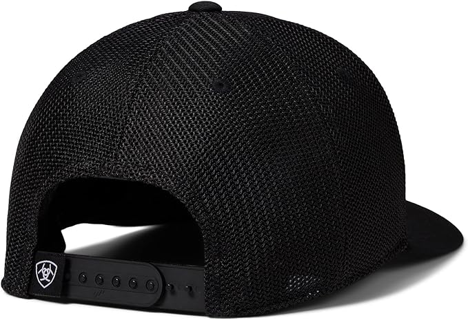 ARIAT MENS FLEXFIT 110 SNAPBACK LOGO BLACK CAP