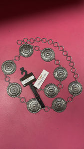 Western Circle Silver Concho Belt