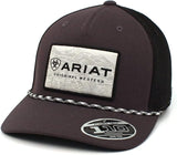 ARIAT MENS SNAP BACK FF110 RECTANGLE PATCH - BLACK