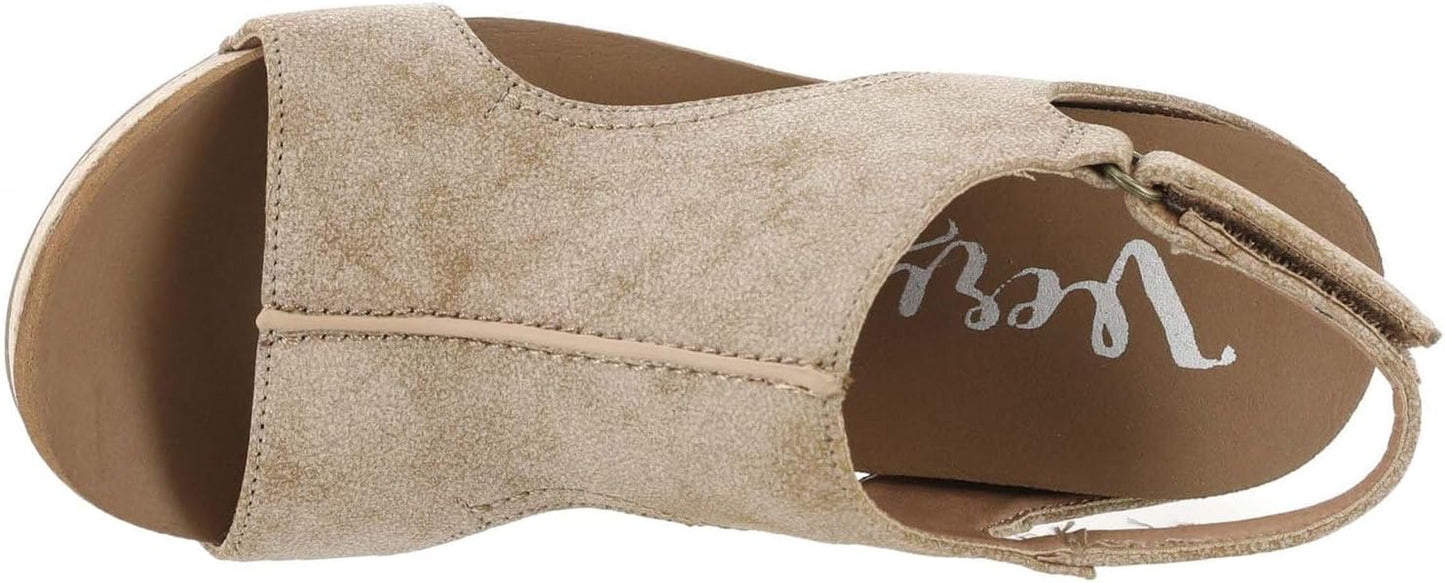 VERY G ISABELLA 2 NUDE PLATFORM WEDGE