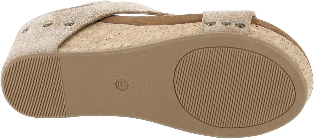 VERY G ISABELLA 2 NUDE PLATFORM WEDGE