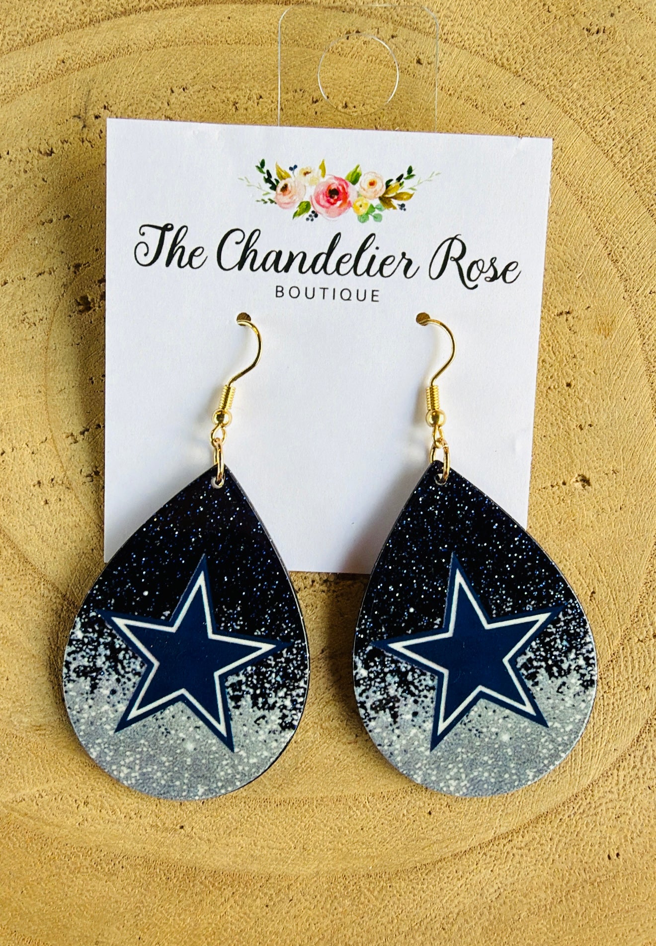 COWBOY STAR TEARDROP EARRINGS