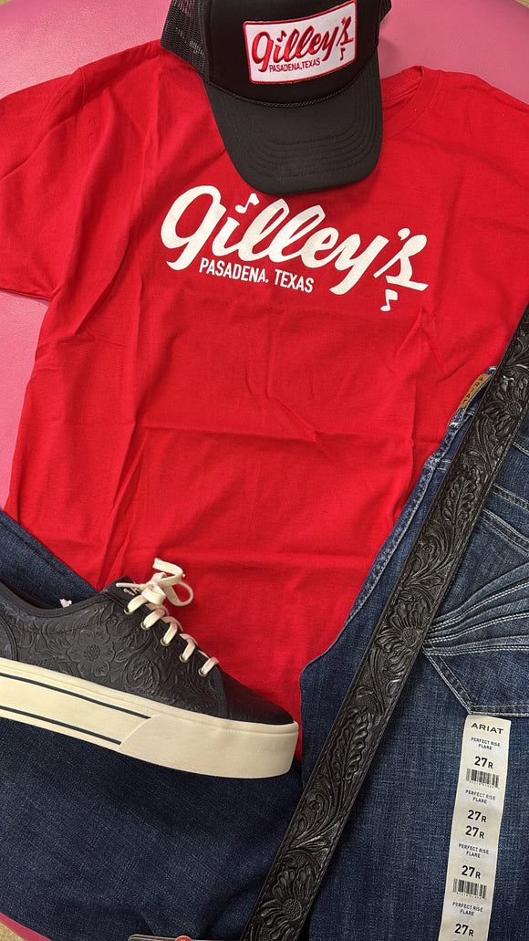 GILLEY'S PASADENA TEXAS TEE - RED
