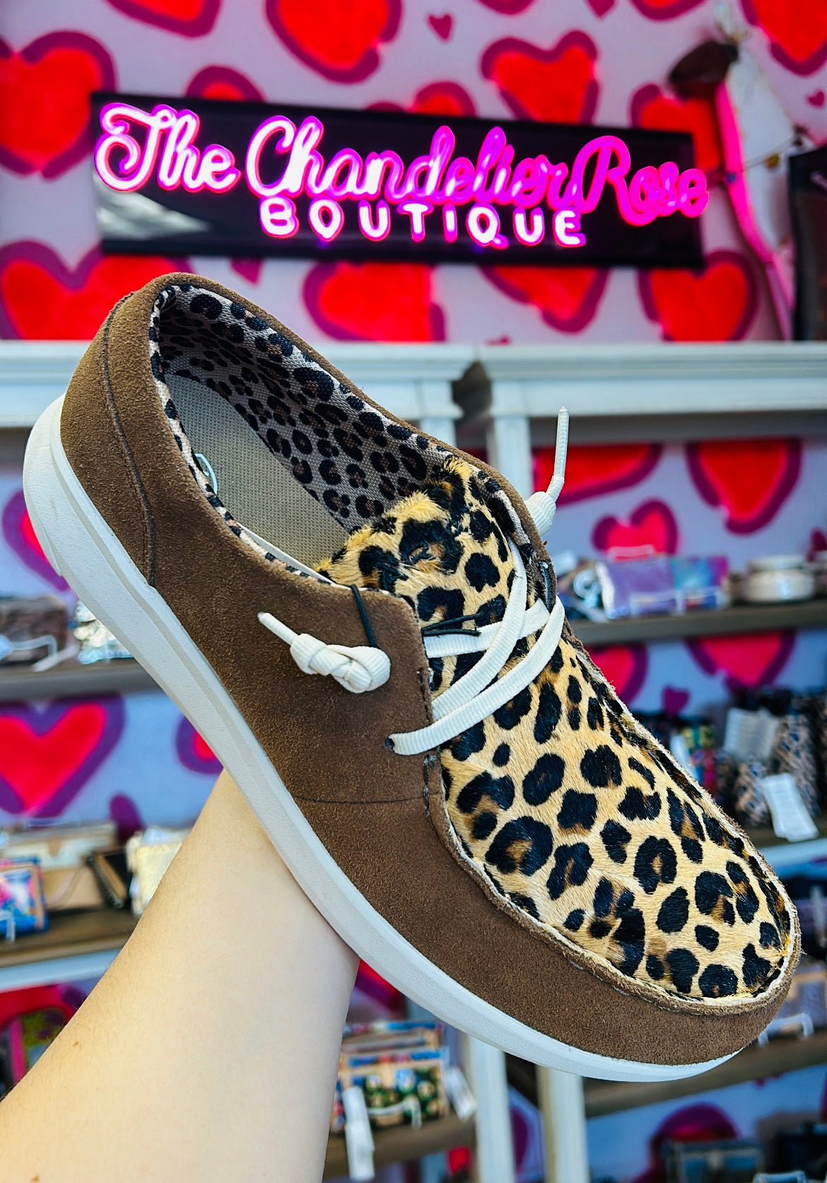 ARIAT WOMEN'S HILO GINGER SPICE/LEOPARD HAIR ON