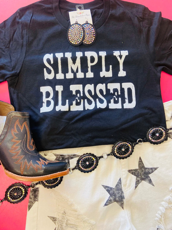 SIMPY BLESSED TEE - BLACK