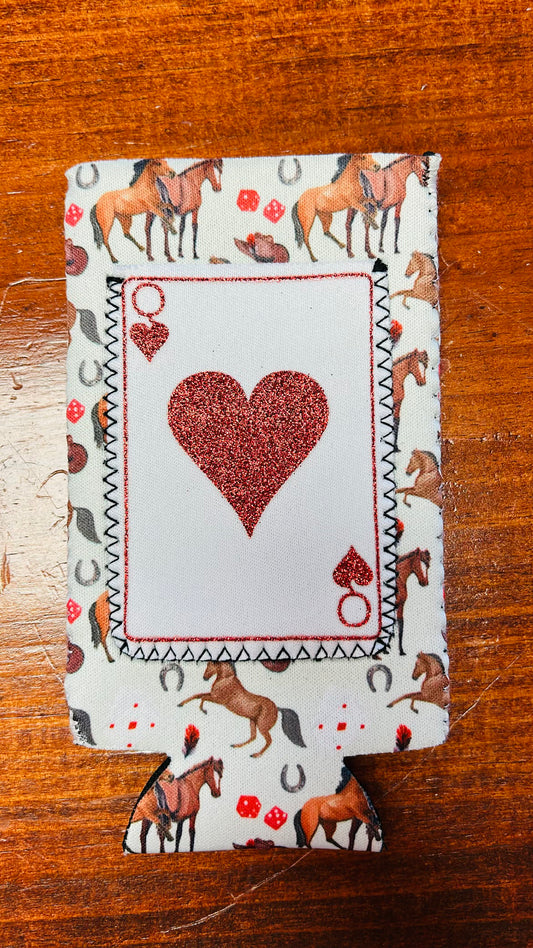 QUEEN OF HEARTS SLIM CAN KOOZIE