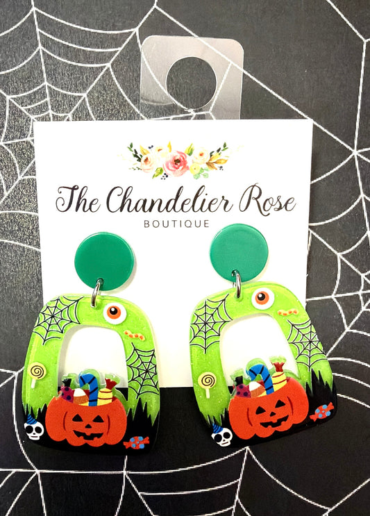 Green Pumpkin Earrings