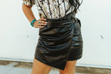 BRONCO BETTY FAUX LEATHER SKORT