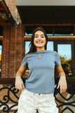 CLOUD BASIC TEE - DENIM