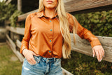 CATTLEMENS COUTURE TOP - SADDLE