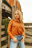 CATTLEMENS COUTURE TOP - SADDLE