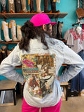 COWBOY COLLAGE DENIM TOP