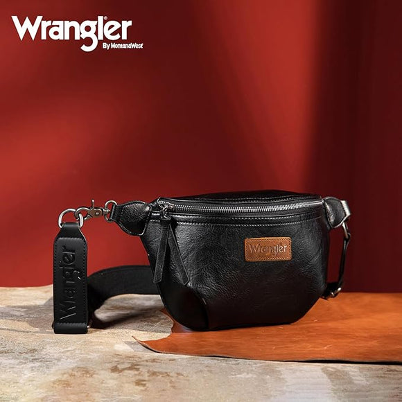 Wrangler Fanny Pack Belt Bag Sling Bag - Black