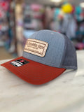 THE CHANDELIER ROSE BOUTIQUE CAP - BURNT ORANGE, GREY AND GREY