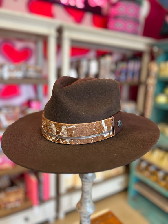 CORRAL DAKOTA FELT HAT - CHOCOLATE