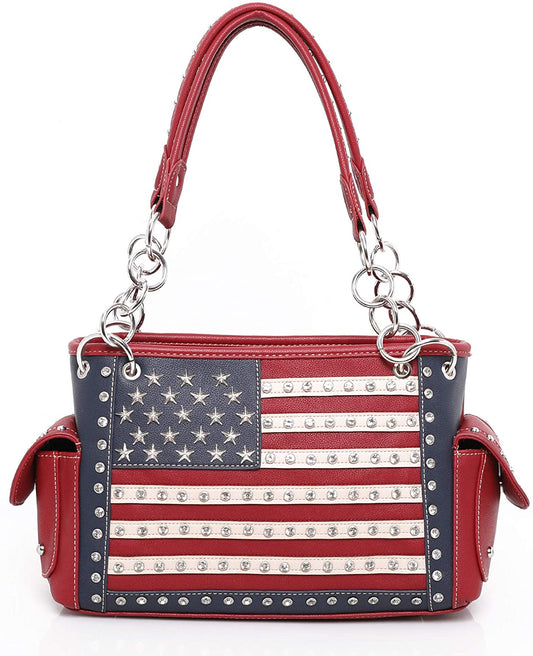 Montana West American Pride Concealed Handgun Collection Satchel - RED