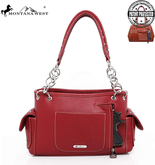 Montana West American Pride Concealed Handgun Collection Satchel - RED