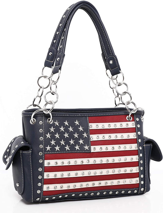 Montana West American Pride Concealed Handgun Collection Satchel - NAVY