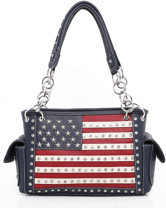 Montana West American Pride Concealed Handgun Collection Satchel - NAVY