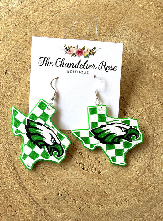 Eagles Checkered Earrings