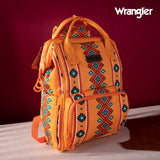 WRANGLER ALLOVER AZTEC PRINTED BACKPACK - LIGHT ORANGE