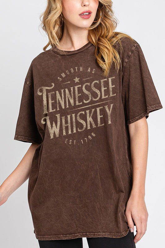TENNESSEE WHISKEY MINERAL GRAPHIC TEE - CHOCOLATE