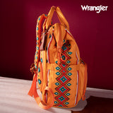 WRANGLER ALLOVER AZTEC PRINTED BACKPACK - LIGHT ORANGE