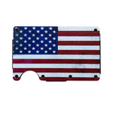 3D MENS UTILITY WALLET MONEY CLIP AMERICAN FLAG MULTICOLOR