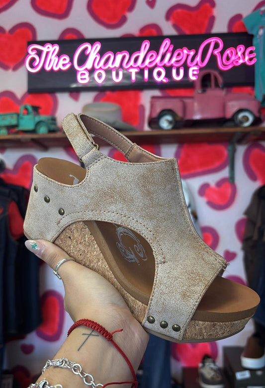 VERY G ISABELLA 2 NUDE PLATFORM WEDGE