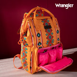 WRANGLER ALLOVER AZTEC PRINTED BACKPACK - LIGHT ORANGE