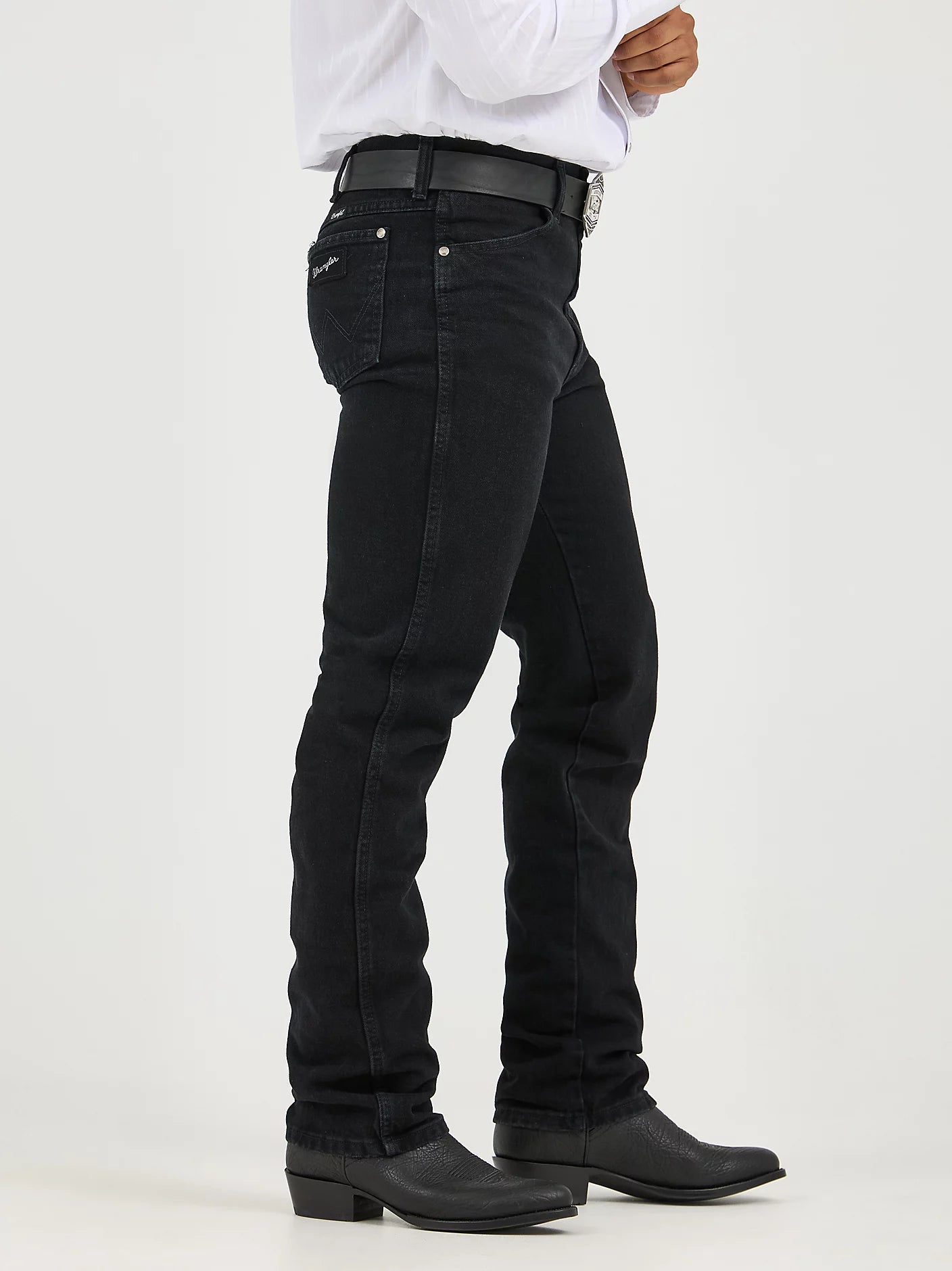 MEN'S WRANGLER COWBOY CUT® SILVER EDITION SLIM FIT JEAN - BLACK