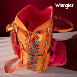 WRANGLER ALLOVER AZTEC PRINTED BACKPACK - LIGHT ORANGE