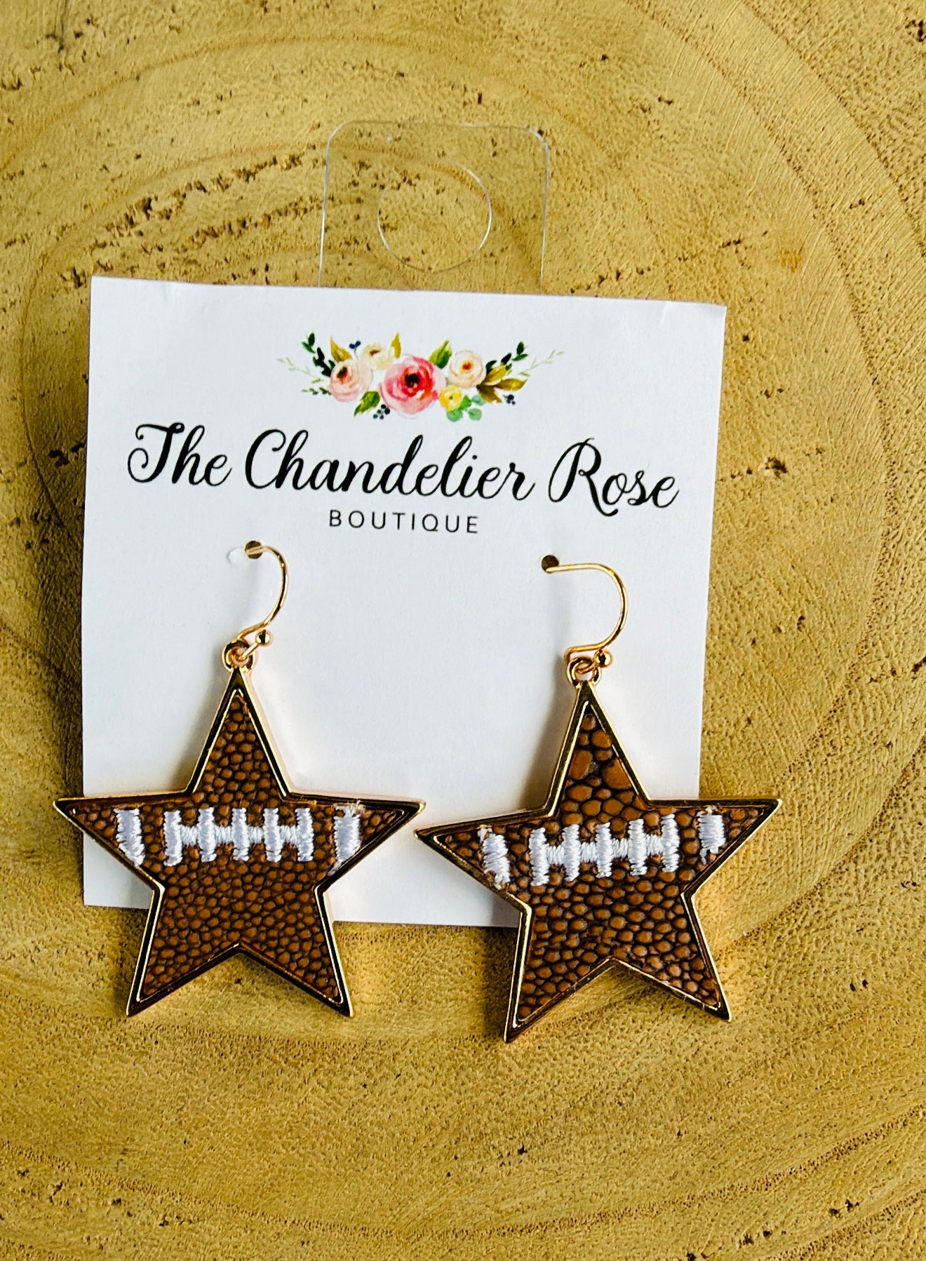 FOOTBALL STAR EARRINGS