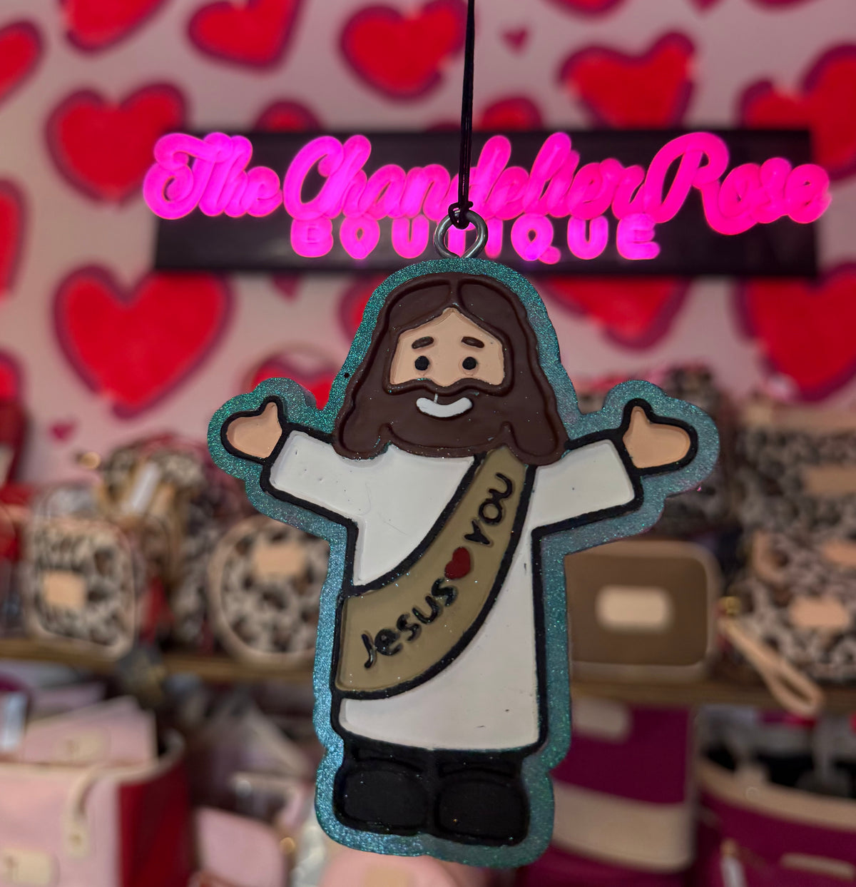 JESUS LOVES YOU TEAL FRESHIE