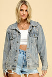 SEQUIN FRINGE DENIM JACKET