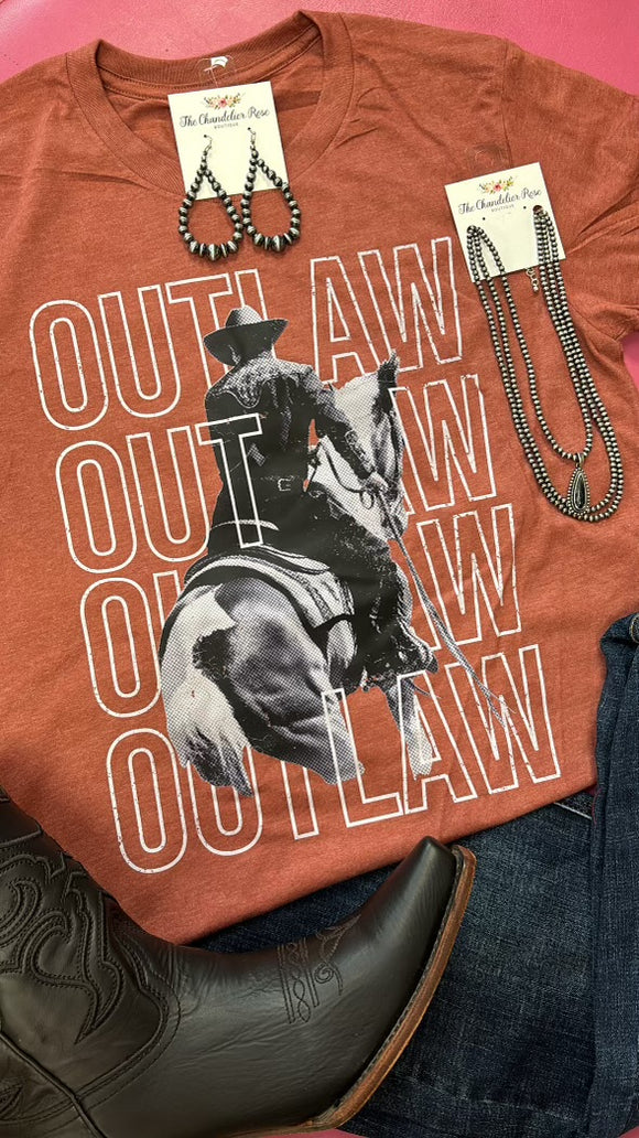 THE WESTERN OUTLAW TEE - RUST