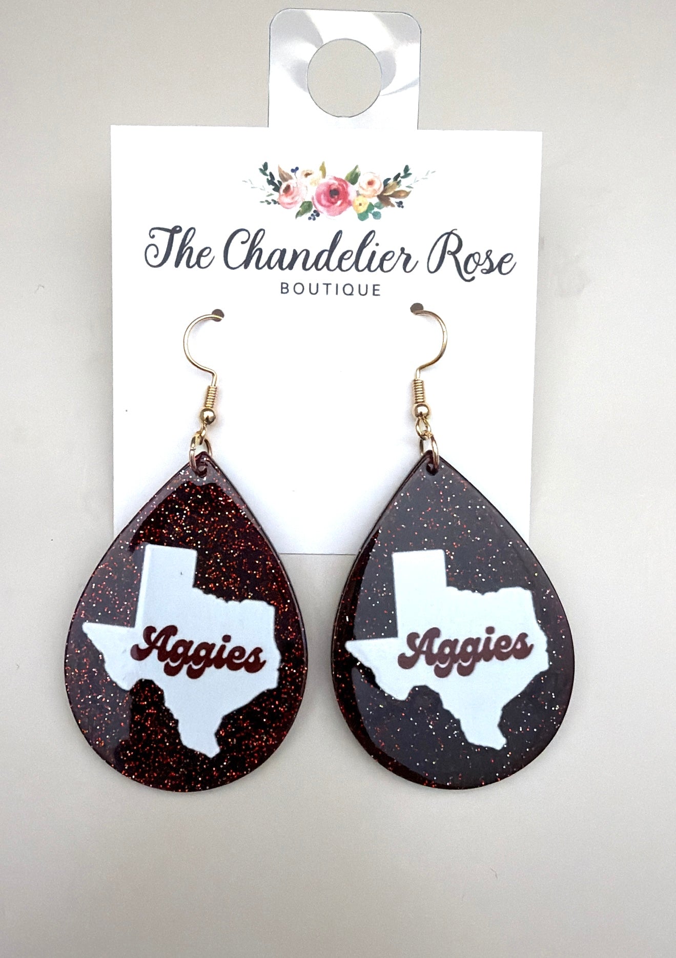 Aggies Teardrop Earrings