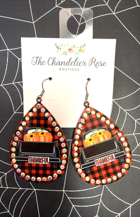 Thankful Plaid Earrings