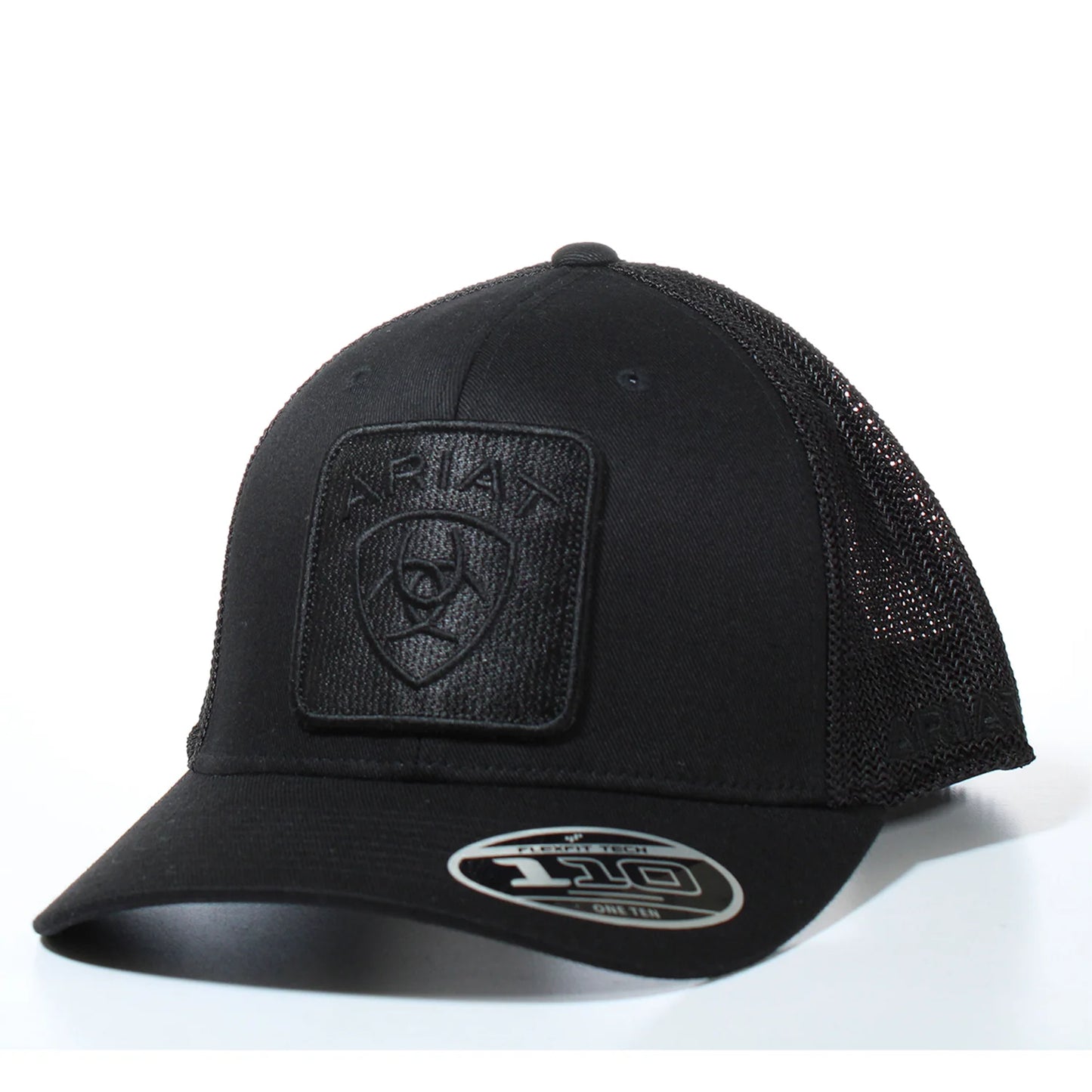 ARIAT MENS FLEXFIT 110 SNAPBACK LOGO BLACK CAP