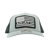 ARIAT YOUTH RAISED UP AMERICAN FLAG CAP - GREY AND WHITE