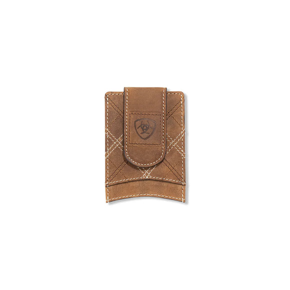 ARIAT CARD CASE CROSS STITCH PATCH MEDIUM BROWN