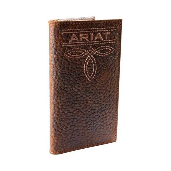 ARIAT RODEO BUG STITCH WALLET - BROWN