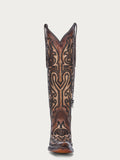 CORRAL WOMEN'S TOBACO CRACKLED & EMBROIDERED WESTERN BOOT - A4773
