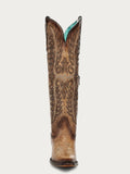 CORRAL WOMEN'S SAND EMBROIDERY & METALLIC WELT TALL TOP WESTERN BOOT - A5009