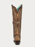 CORRAL WOMEN'S SAND EMBROIDERY & METALLIC WELT TALL TOP WESTERN BOOT - A5009
