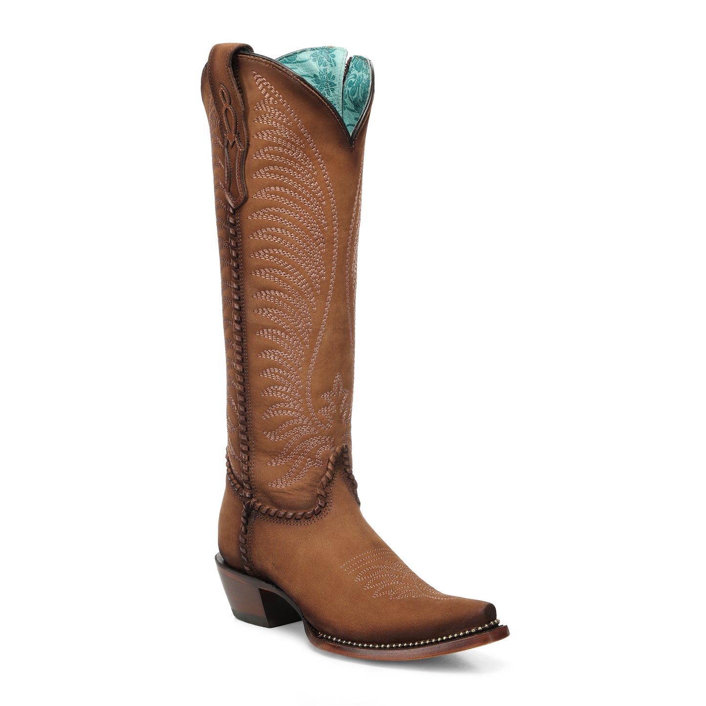 CORRAL WOMEN'S HONEY EMBROIDERY & WOVEN METALLIC WELT TALL TOP WESTERN BOOT - A5086